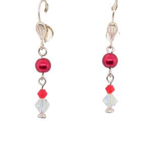 Red Crystal Frost Earrings